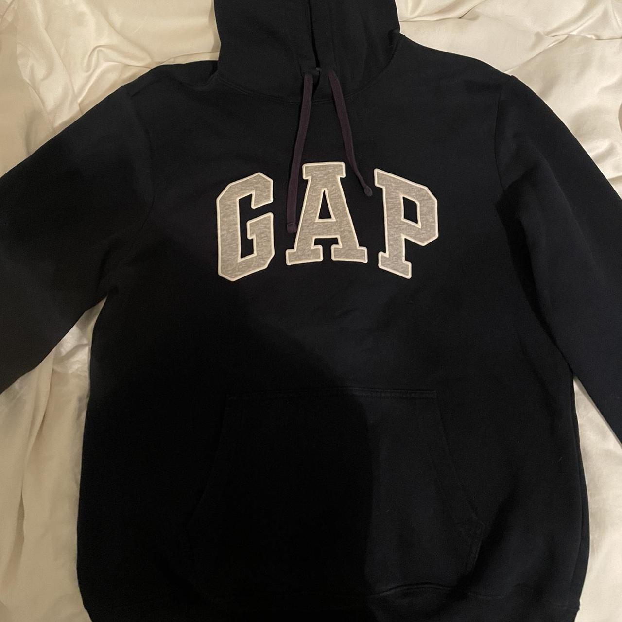 Navy blue gap hoodie -worn twice 10/10... - Depop