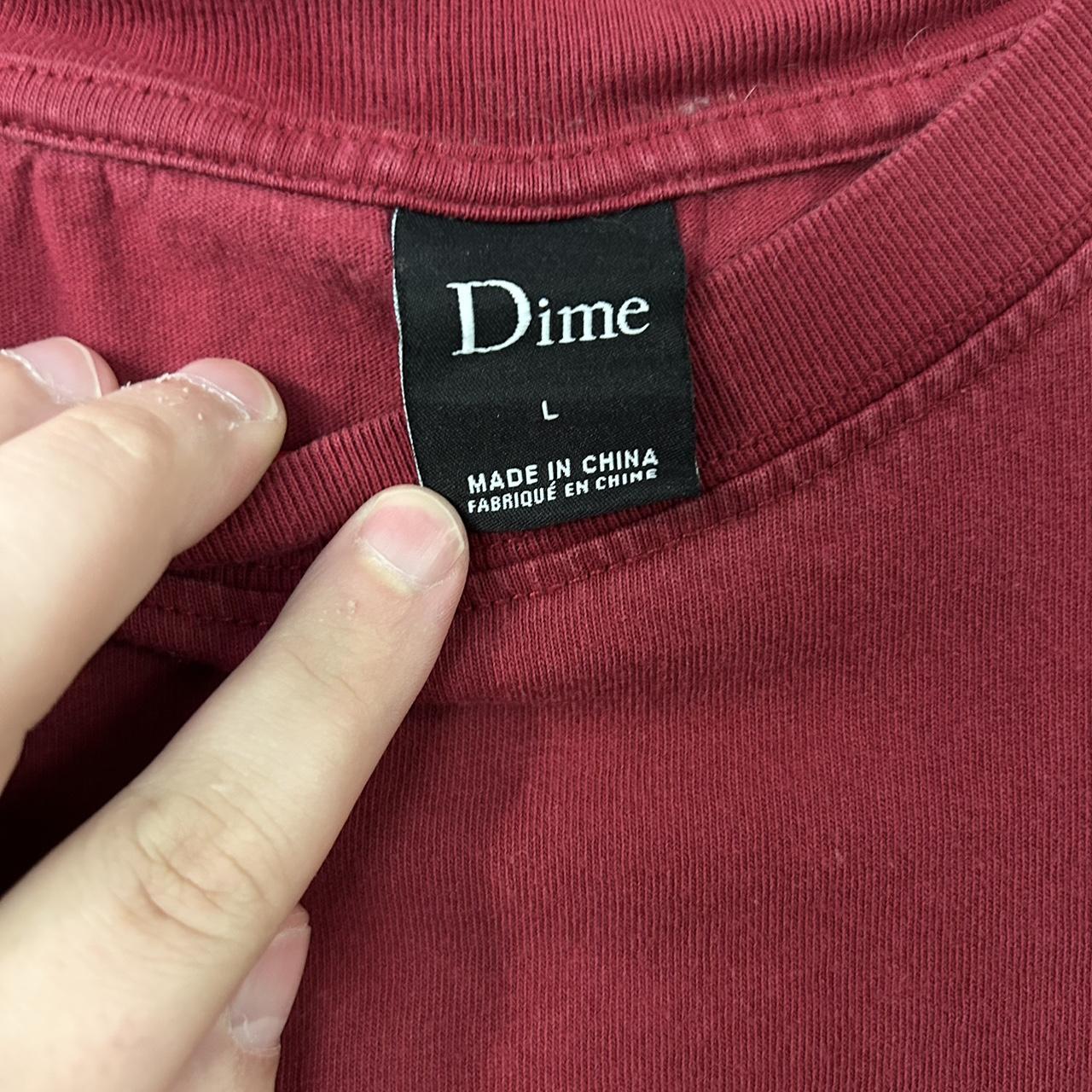 Dime Men's Burgundy T-shirt (2)