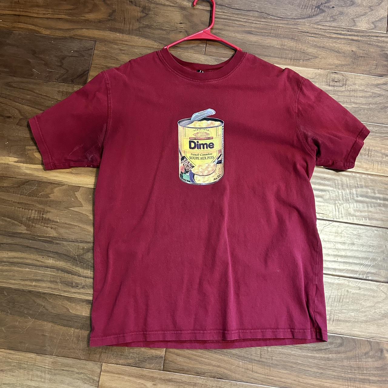 Dime Men's Burgundy T-shirt (4)