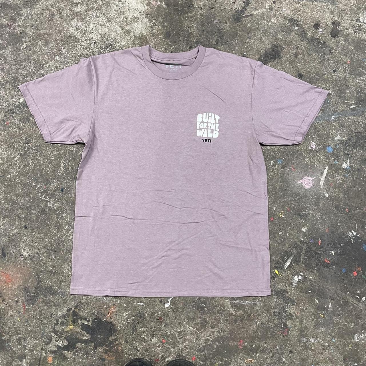 This Mens Yeti Cooler Burgundy T Shirt is in good - Depop