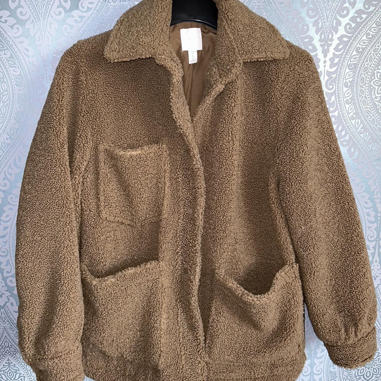 H&M brown oversized teddy bear coat. Like new, size... Depop