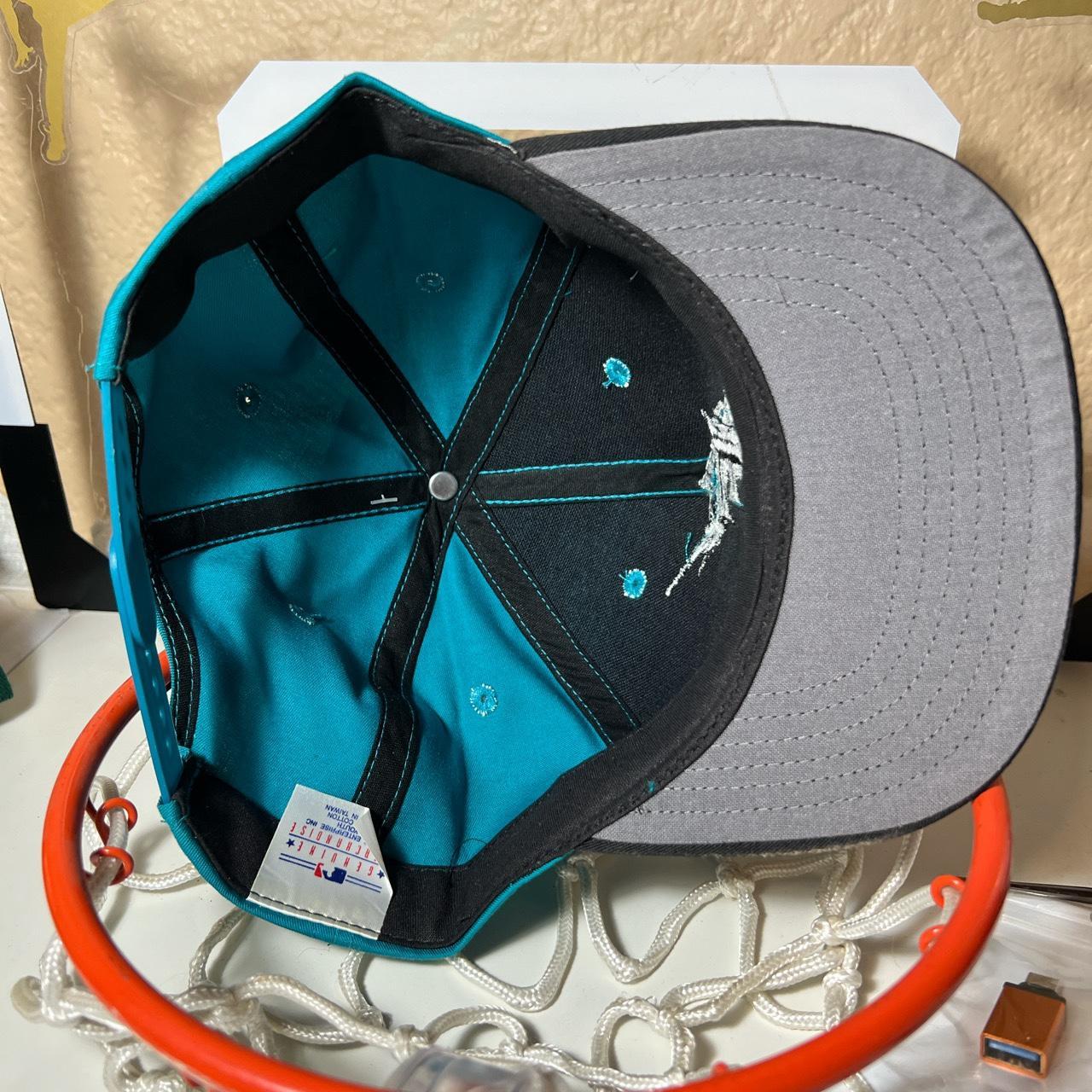 Florida marlins baseball hat double color way teal - Depop