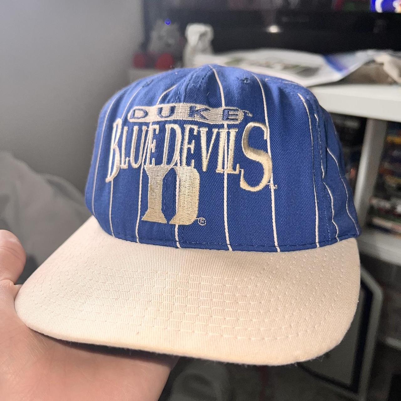 Vintage Duke Blue Devils Pinstripe Hat Royal Blue -... - Depop