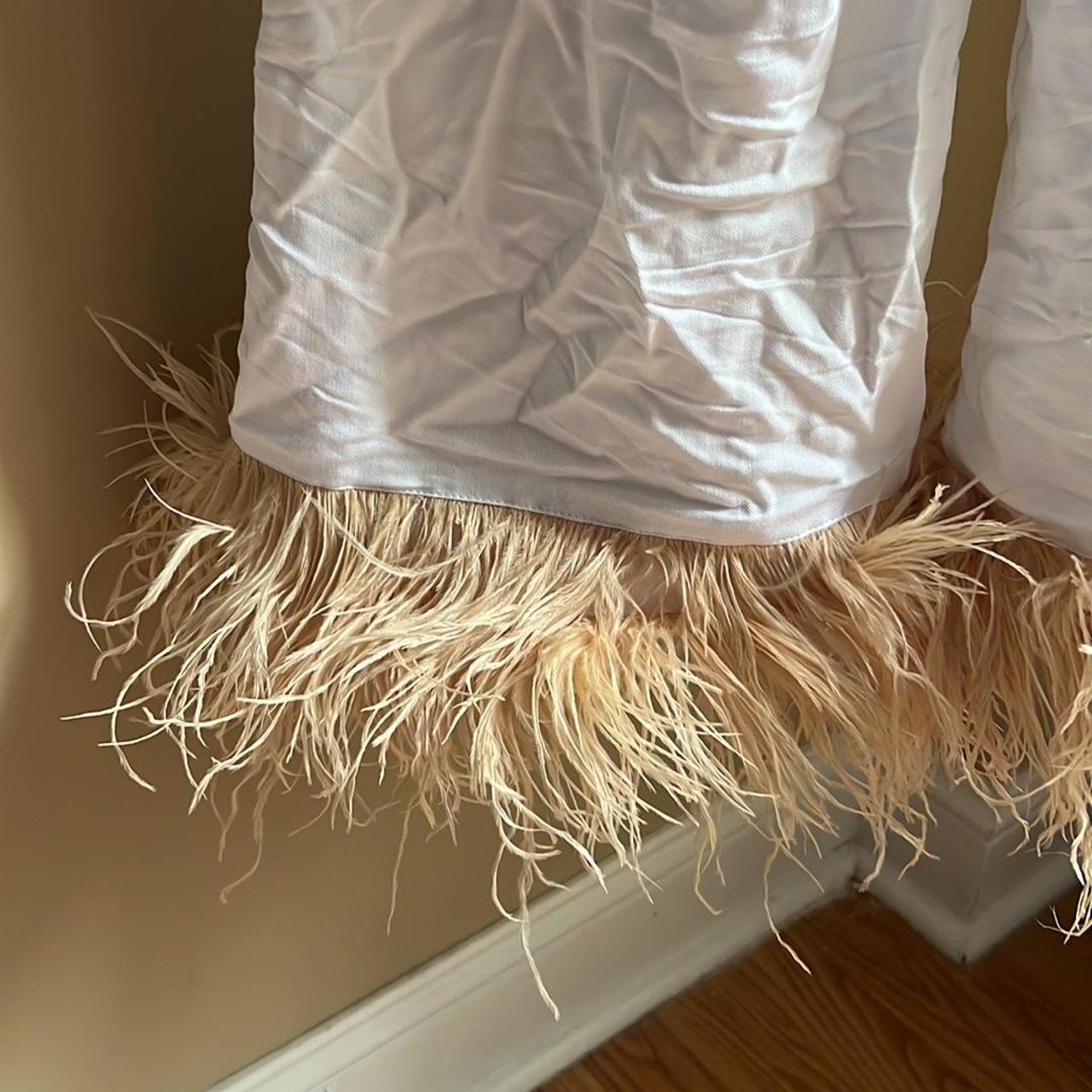 Daily Sleeper White Feather Pajama Set Ivory/white... Depop