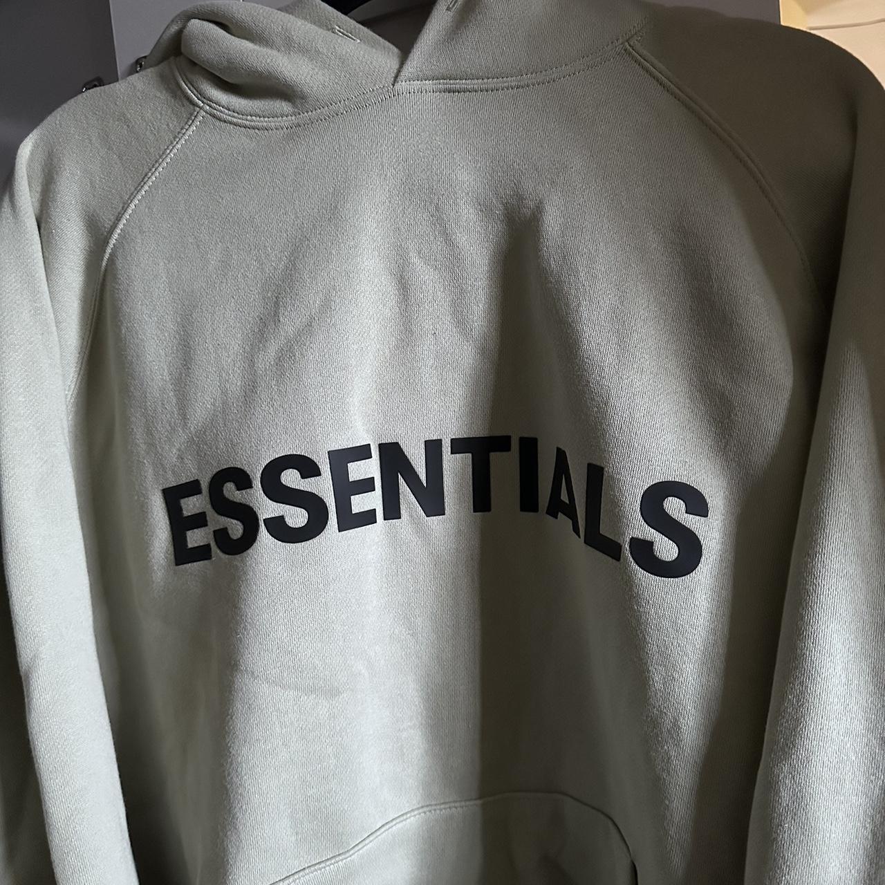 Essentials Men's Tan and Cream Hoodie | Depop