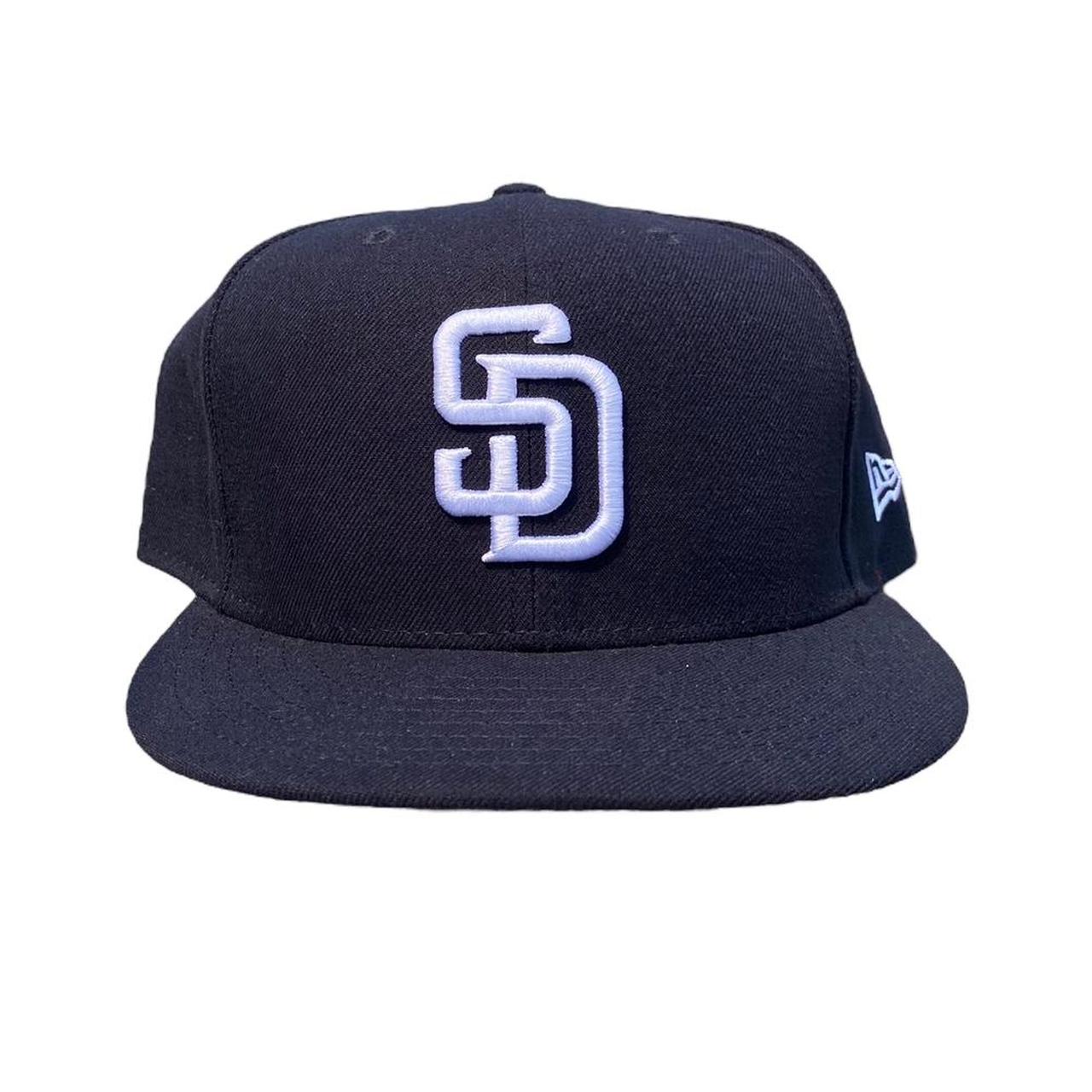 San Diego Padres New Era Black On Black With Black Bottom 59FIFTY Fitted Hat