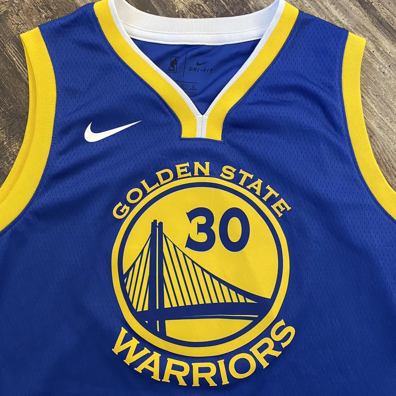 Nike Steph Curry GS Warriors Jersey Size Youth - Depop