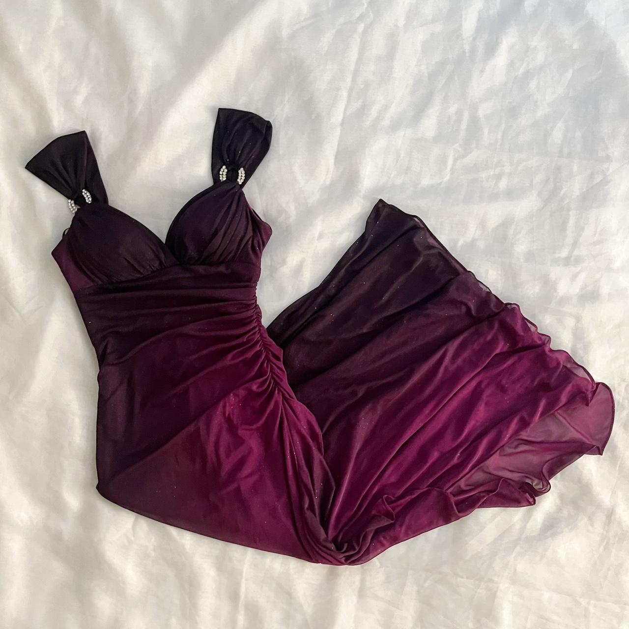Betsy & Adam Women's Burgundy and Purple Dress