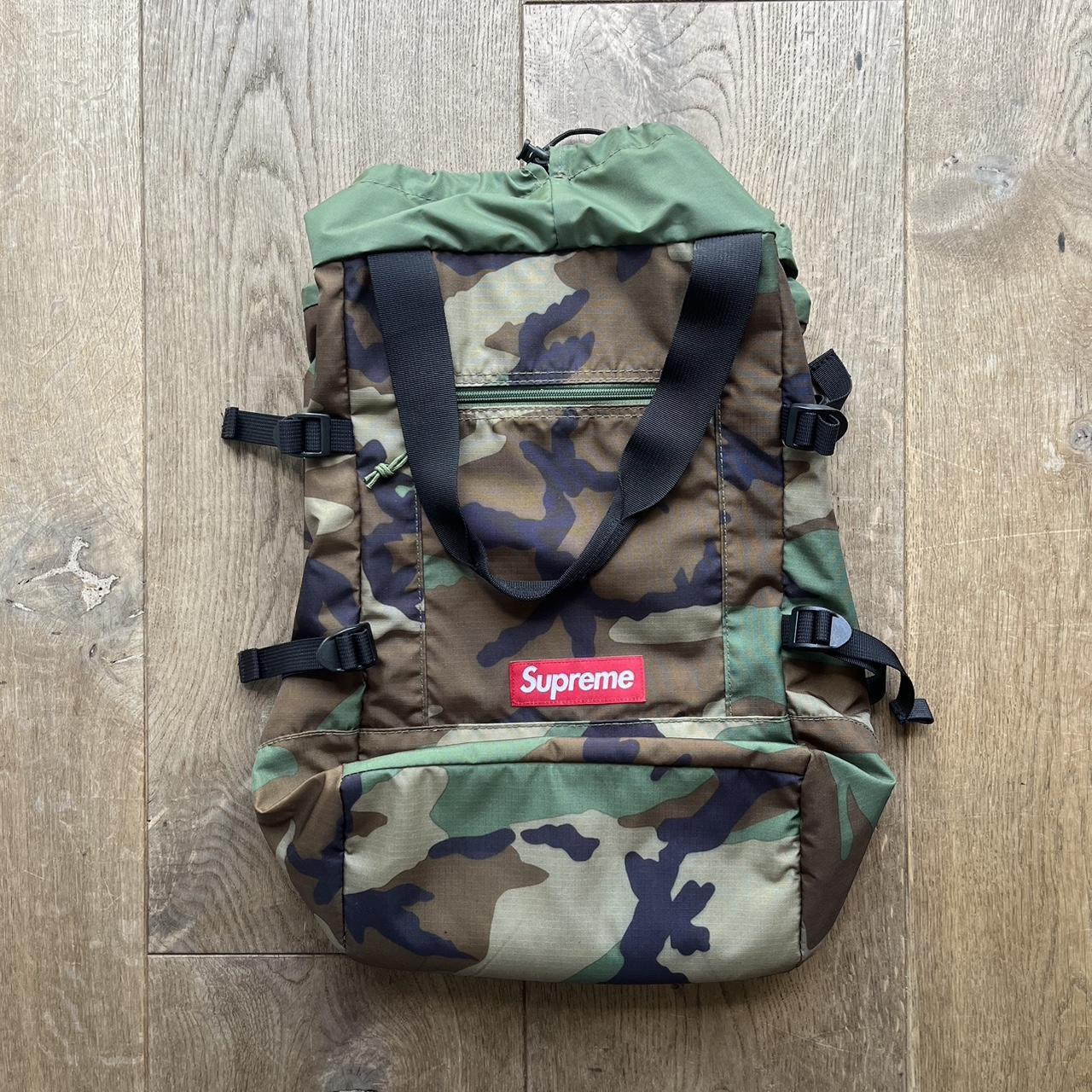 SUPREME REAL TREE CAMO SMALL DUFFLE BAG FW12 White... - Depop