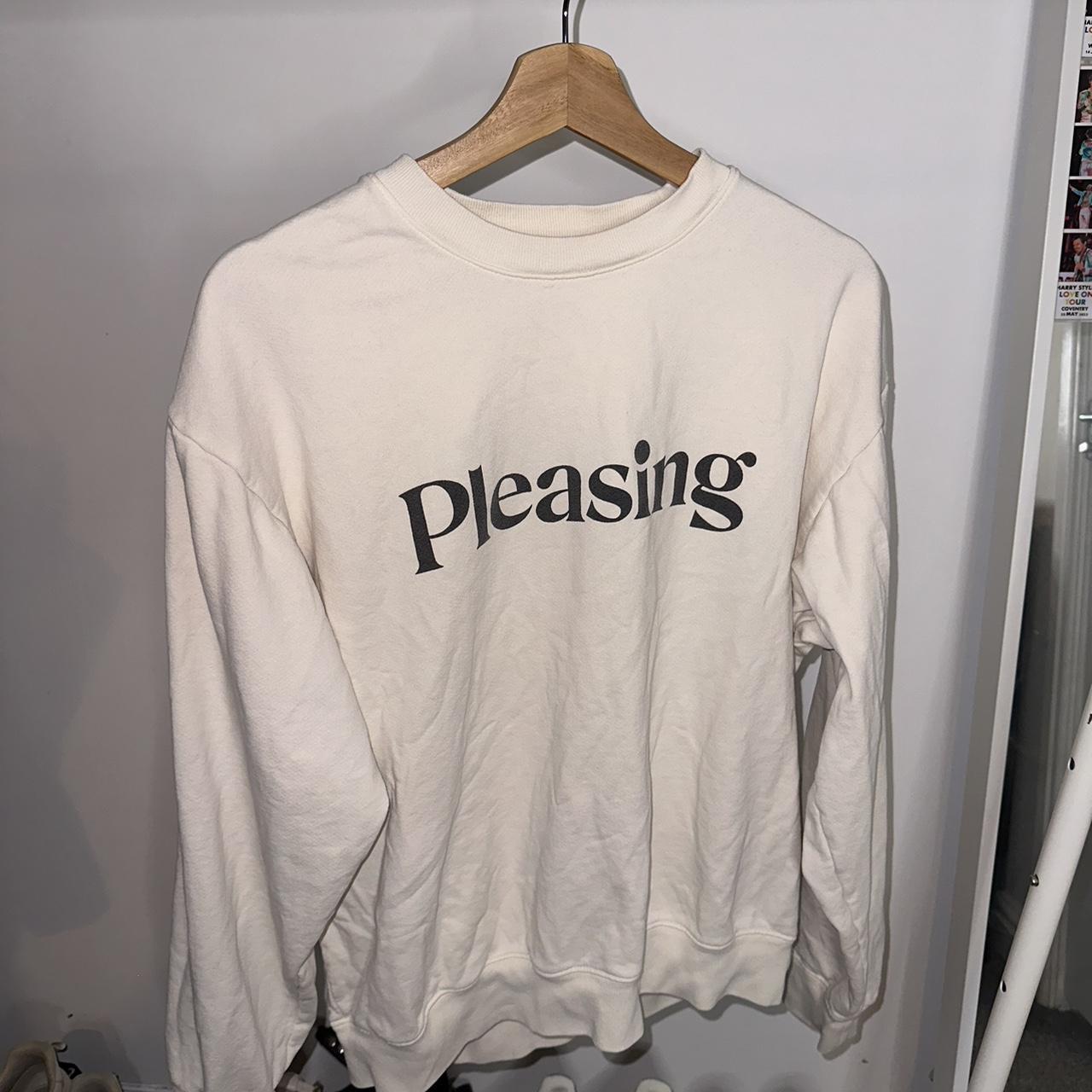 NEW PLEASING best CREAM CREWNECK SIZE LARGE