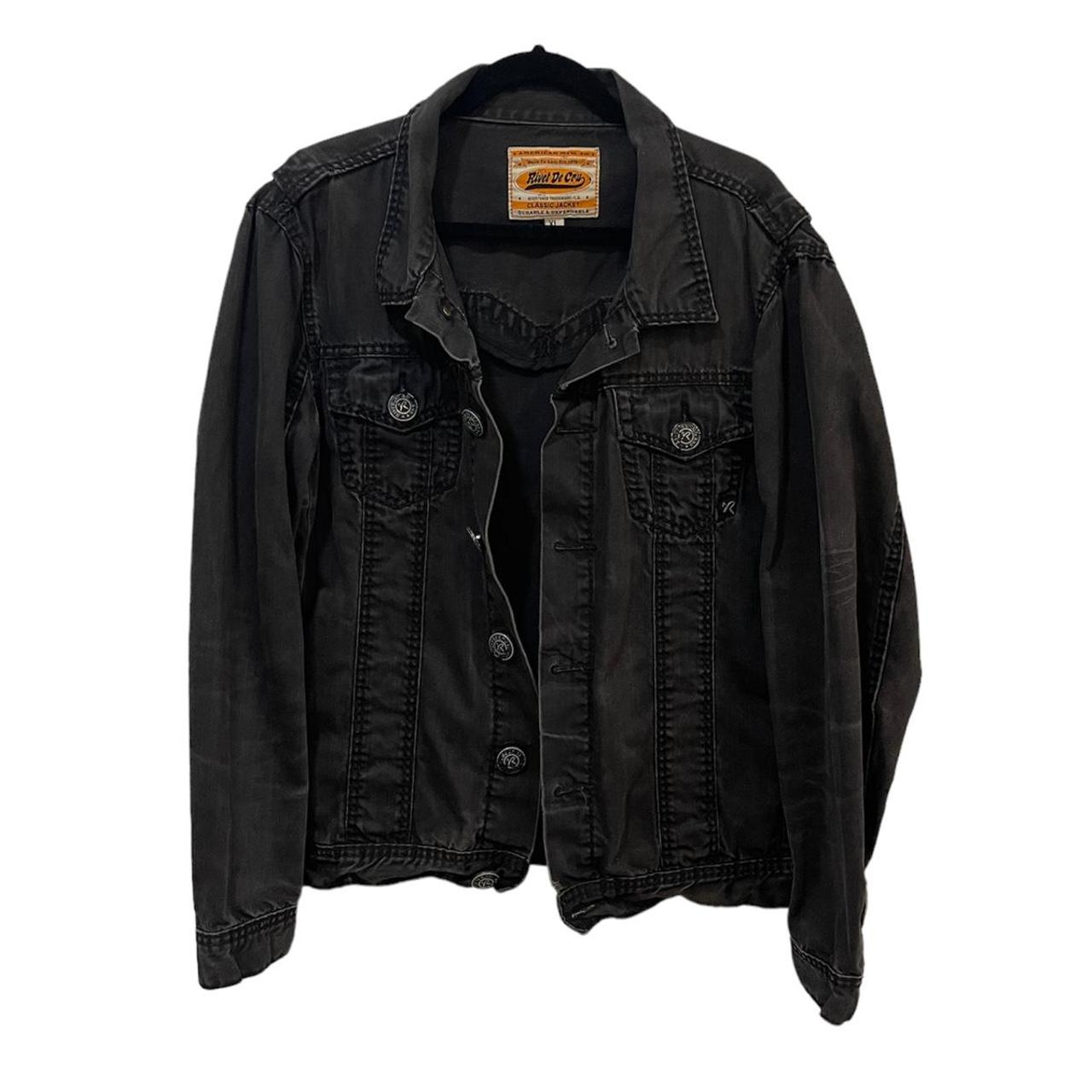 Women's Black and Grey Jacket Depop