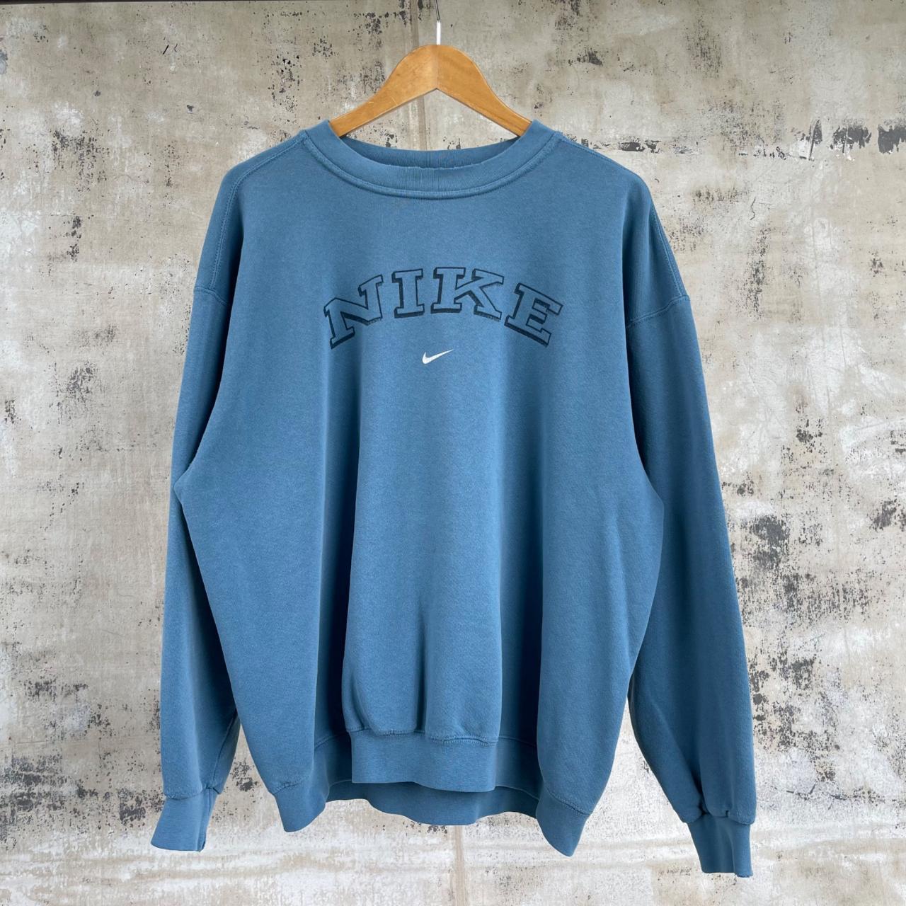 mens nike crewneck sweatshirt blue