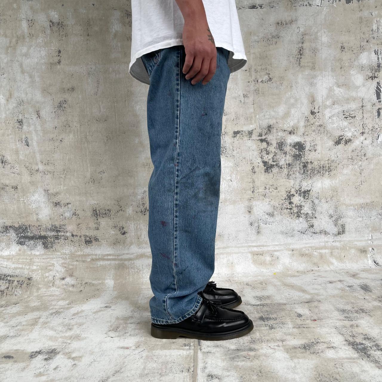 Vintage Levis SilverTab Jeans 90s Baggy fit Paint... - Depop