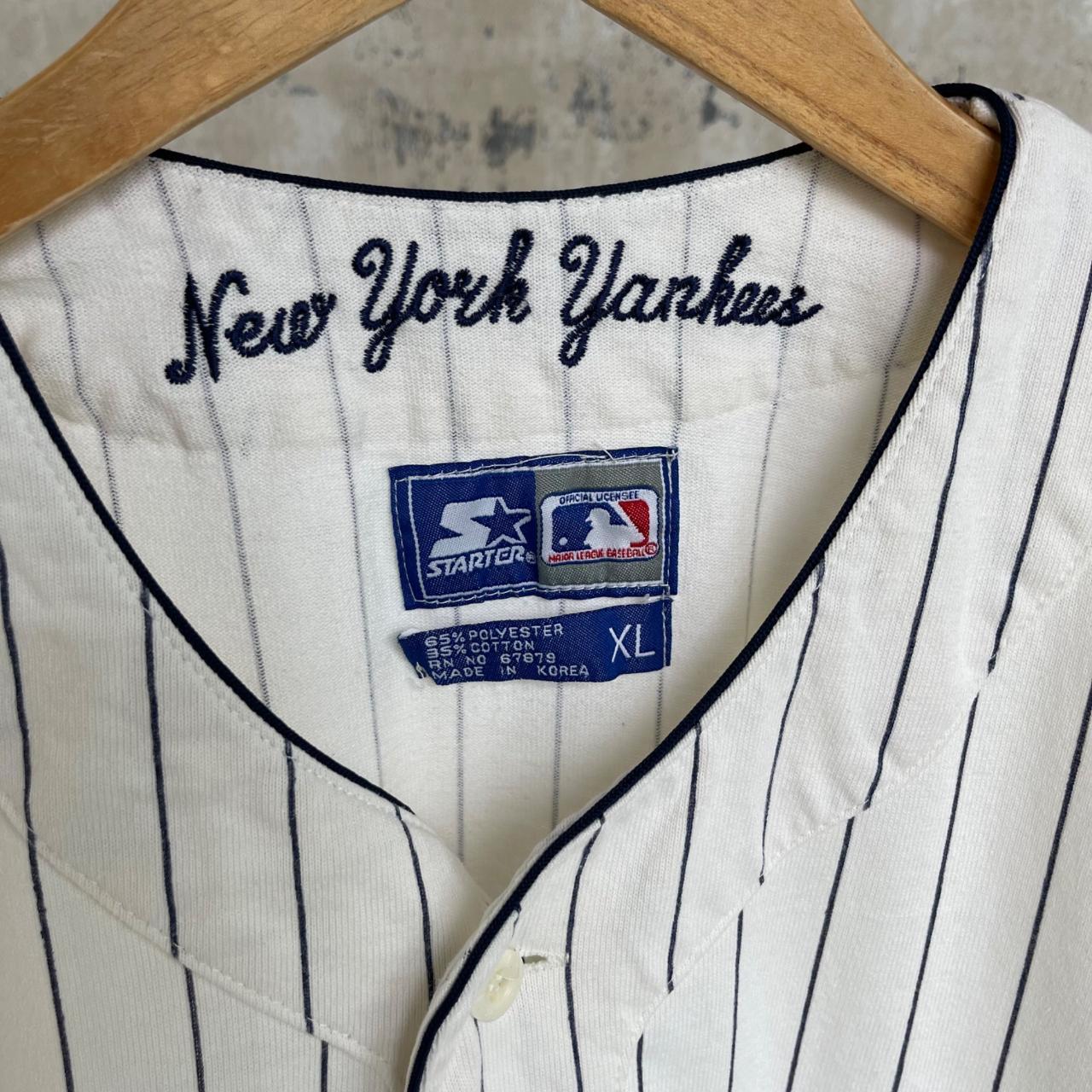 Vintage 90's New York Yankees Pinstripe T Shirt - Depop