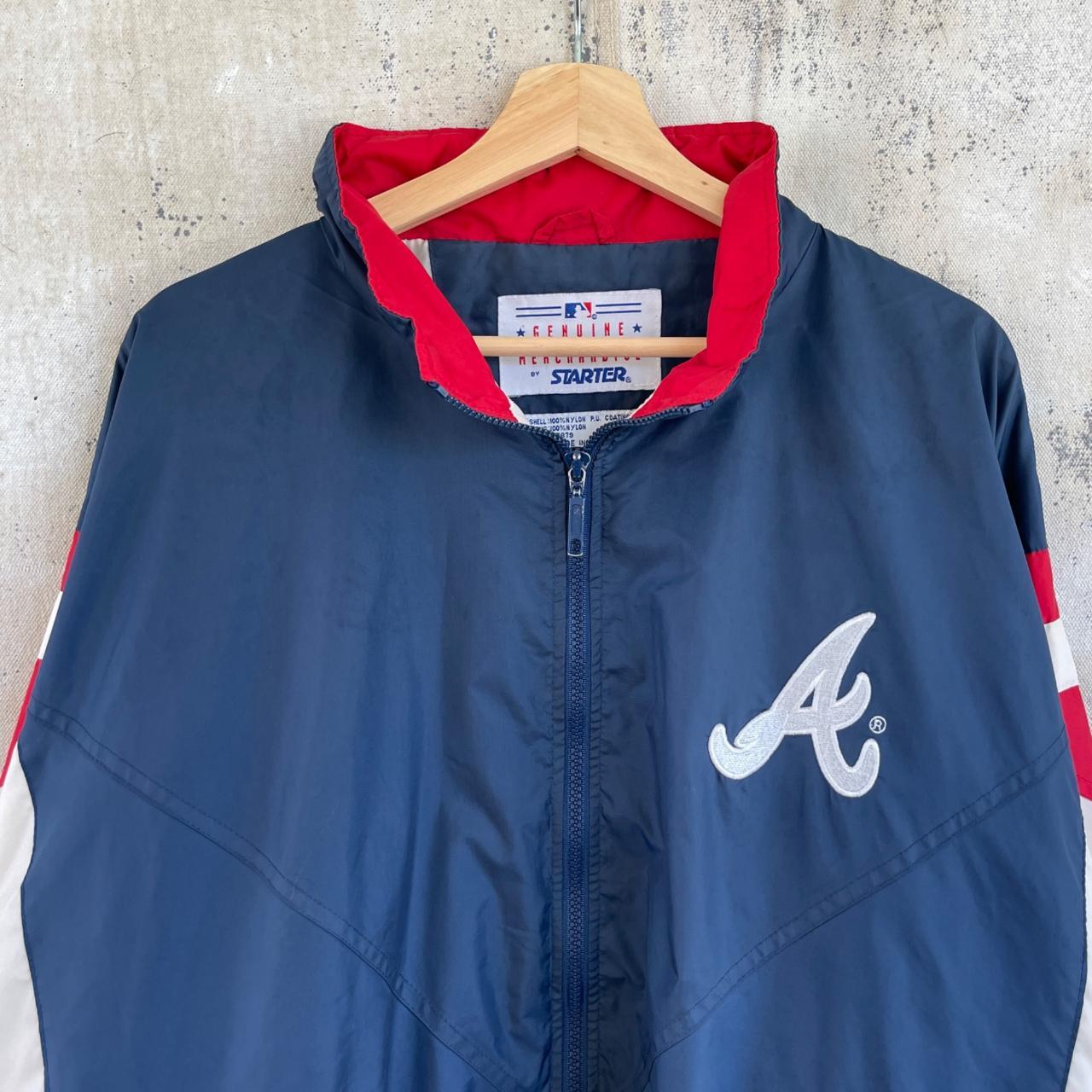 Vintage 90s starter Atlanta Braves hoodie. Is in - Depop