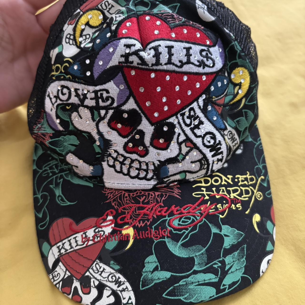 New y2k/90s Ed Hardy trucker hat. Super hard tiger | Depop