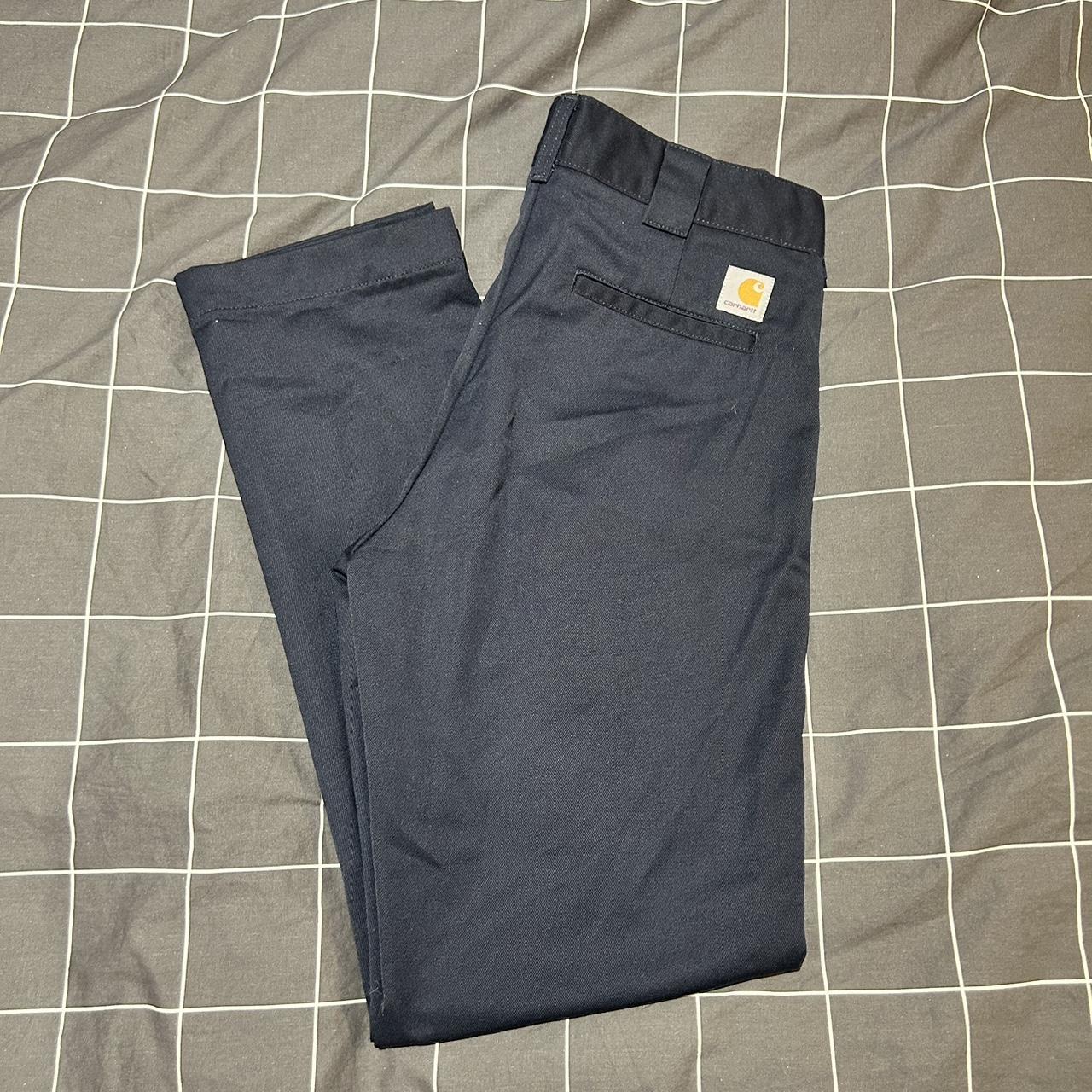 Carhartt pants in dark blue/navy Size on label 30x32 - Depop