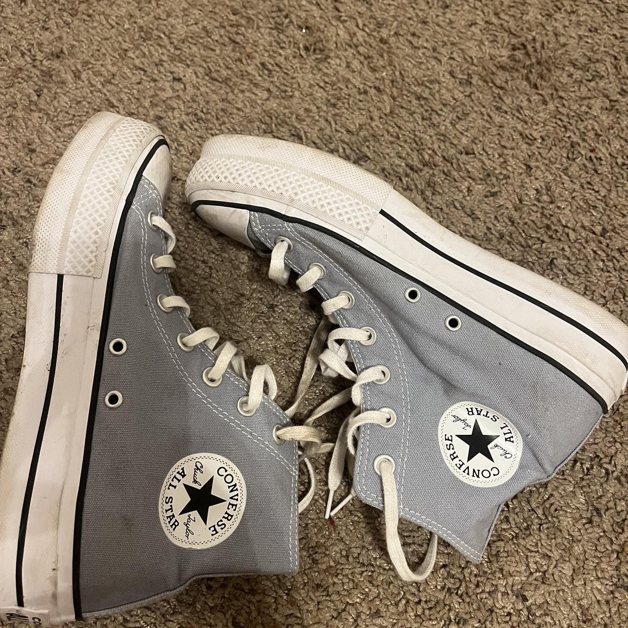 Converse Women's Blue Trainers | Depop