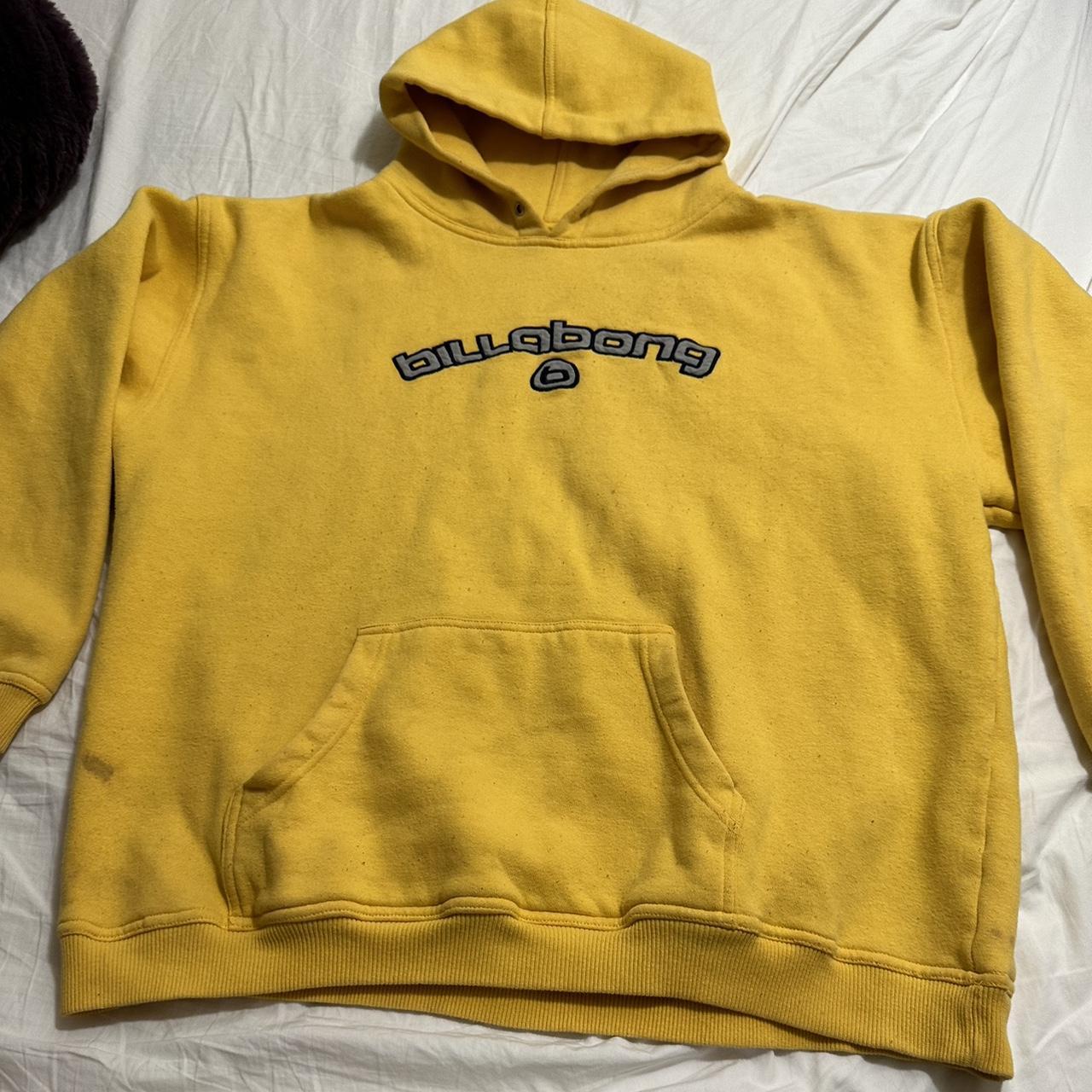 billabong vintage hoodie mens size x-large - Depop