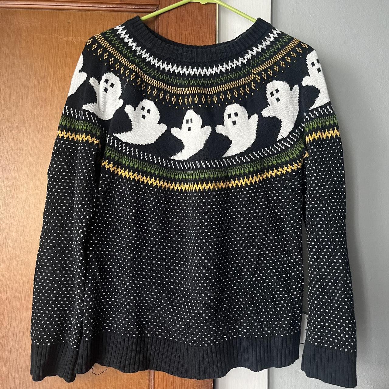 The OG Modcloth Ghost Fair Isle Halloween sweater in... Depop