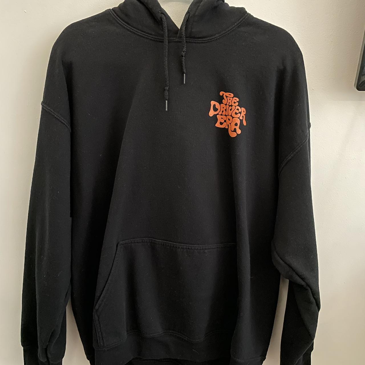 Gildan Men's Black and Orange Hoodie | Depop