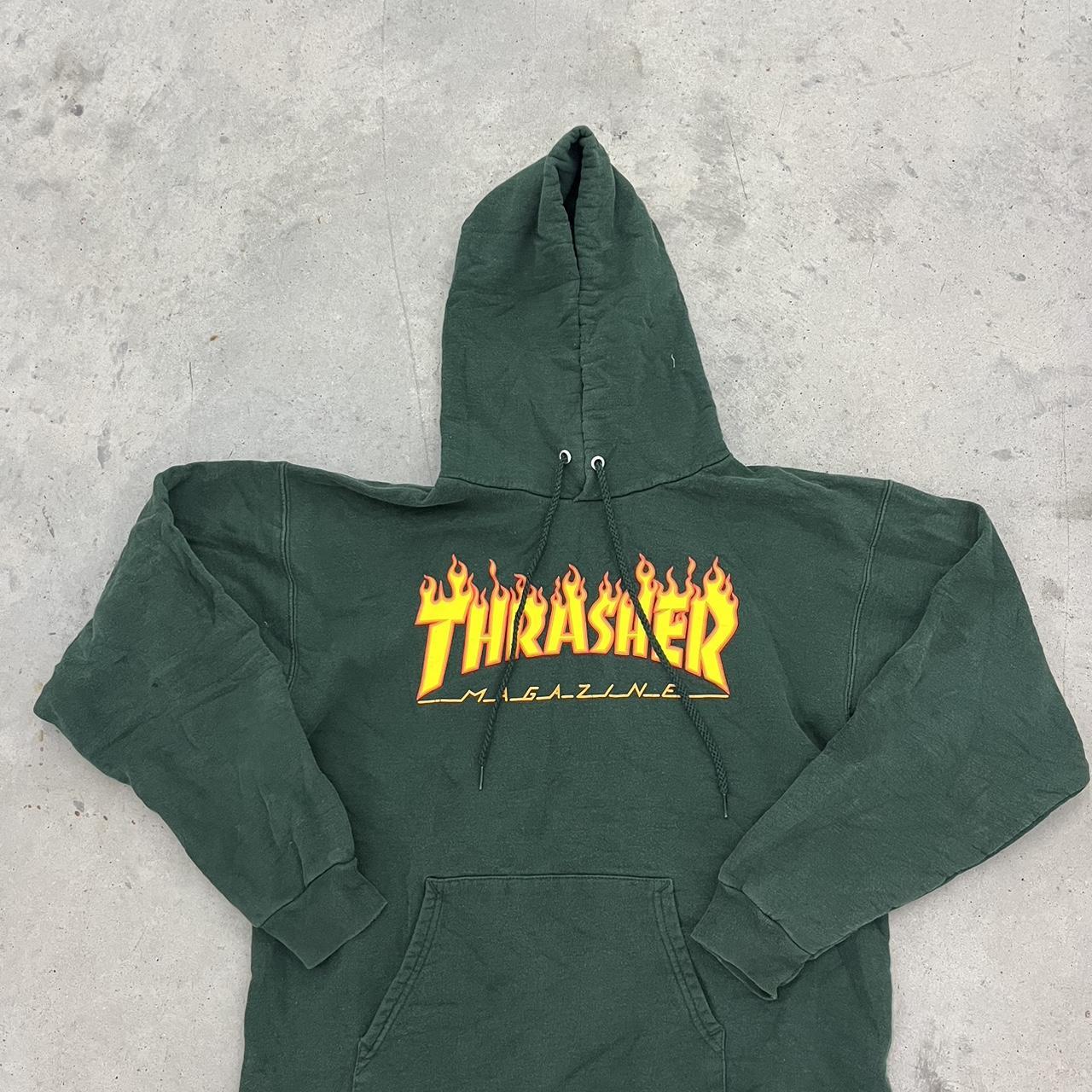 Dark green hotsell thrasher hoodie