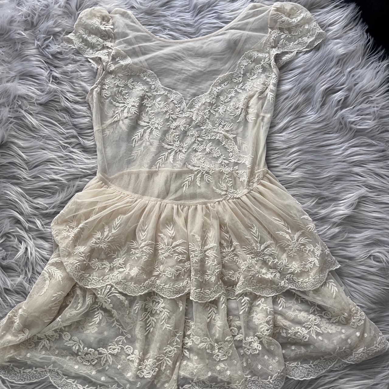 Dolls Kill Widow Lace White Dress Dollskill Depop