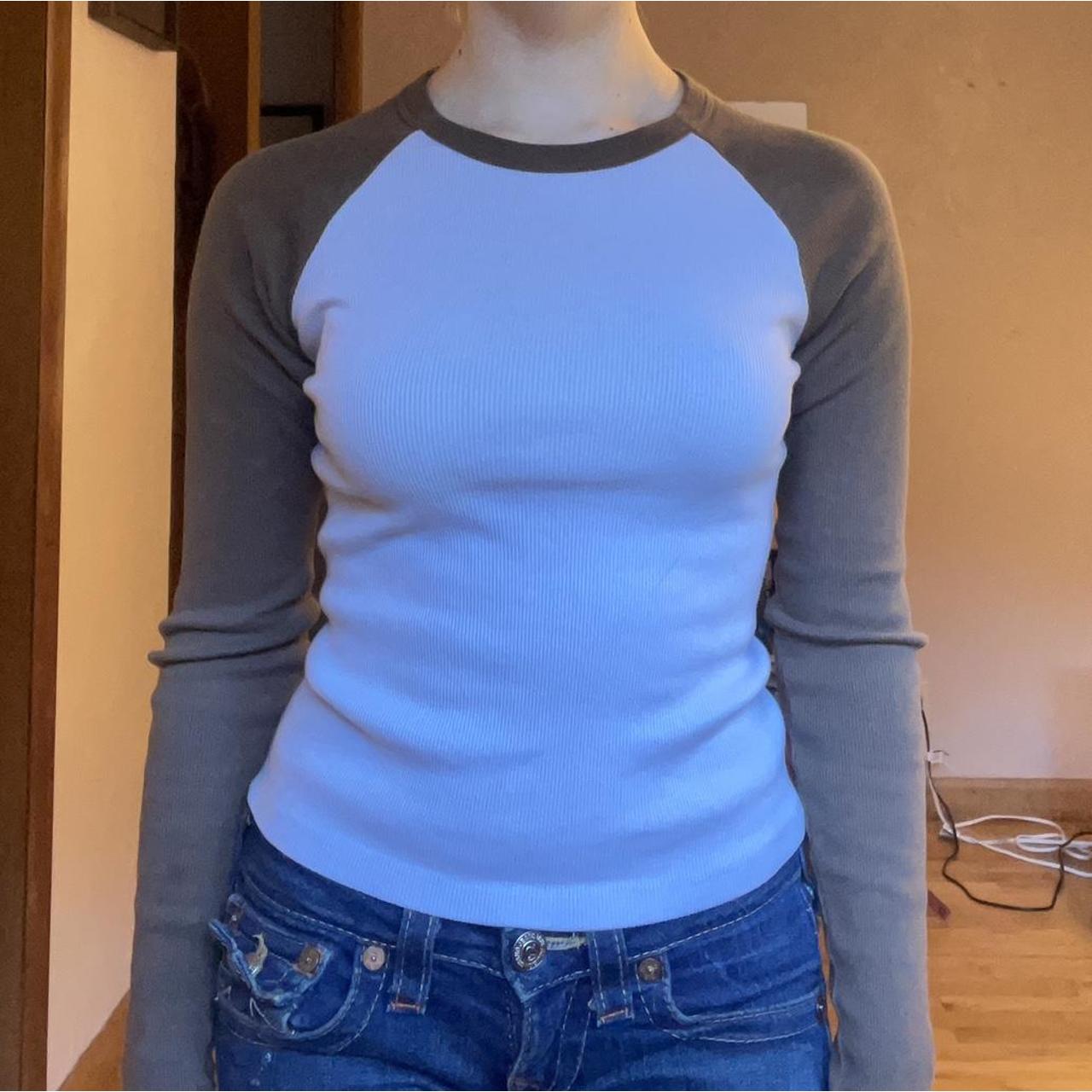 Brandy Melville long sleeve baseball tee🌼 super... Depop