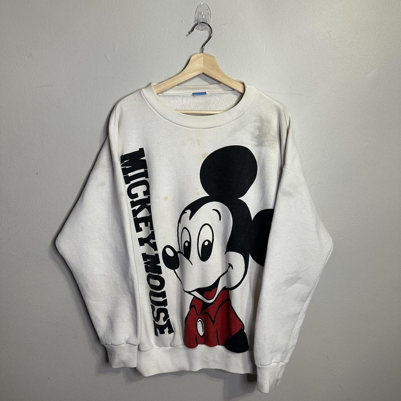 White mickey mouse online sweatshirt