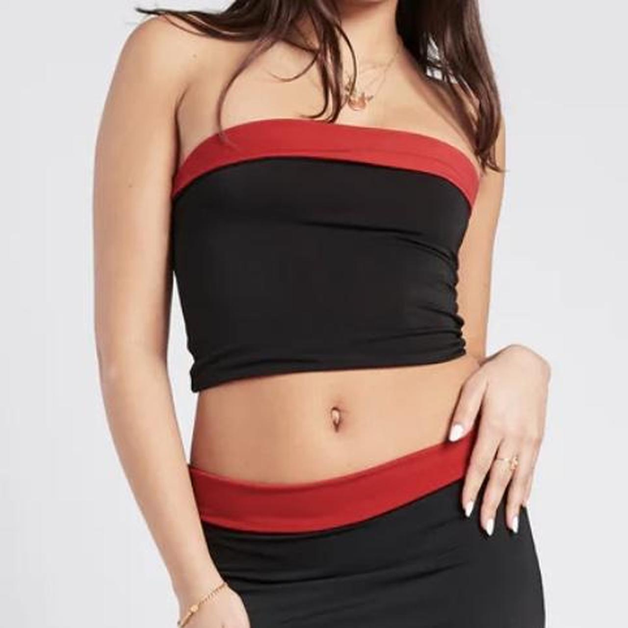 Susamusa. Nova top black and ruby. Reversible. Size... - Depop