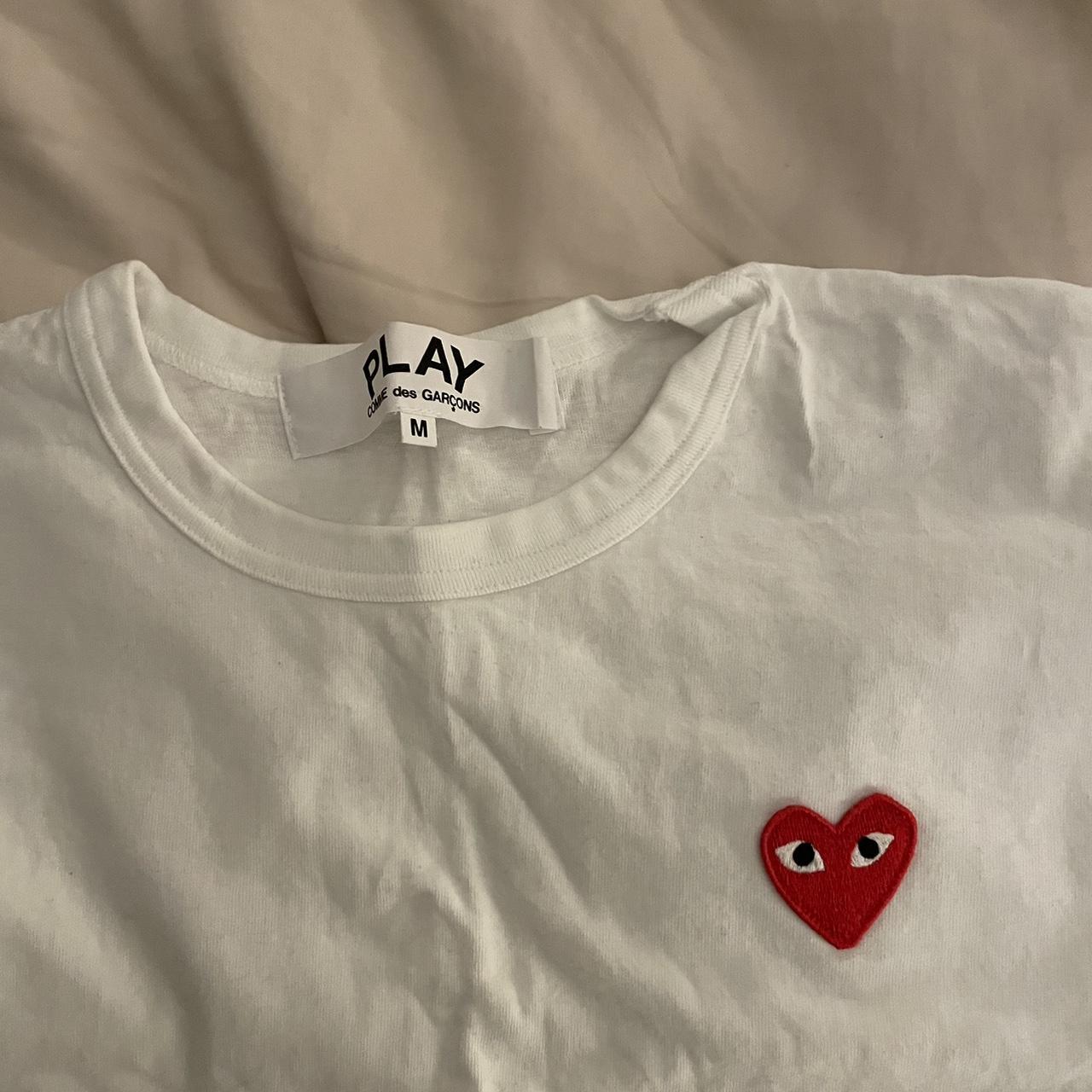 CDG PLAY men’s shirt in size medium, worn once and... - Depop