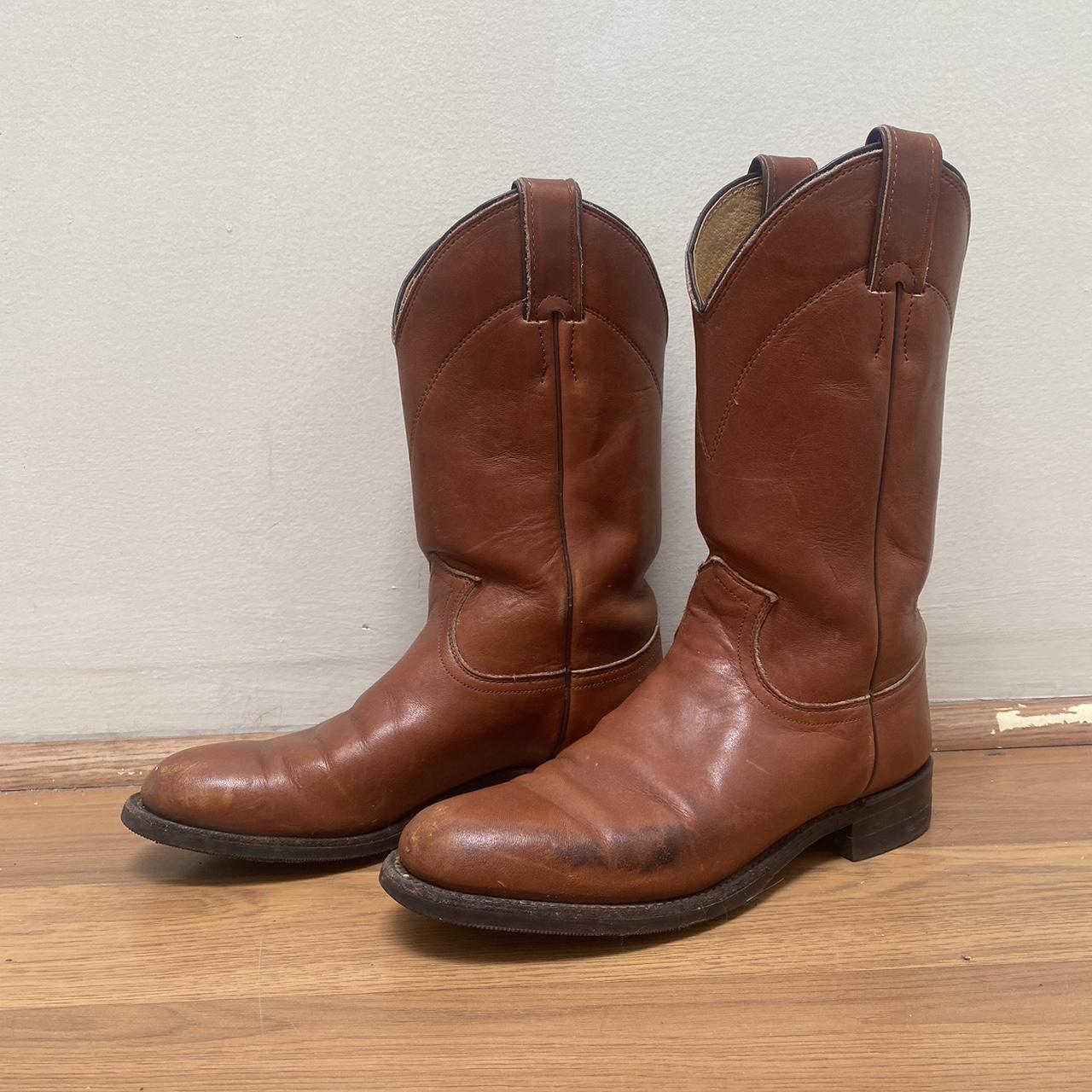 Orange justin boots sale