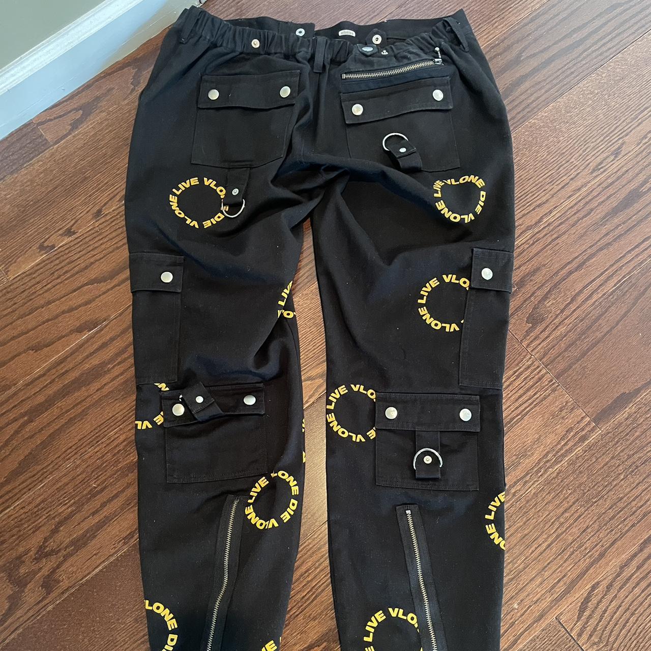 Vlone Bondage Pants blck/yllw, Worn twice, 100%...