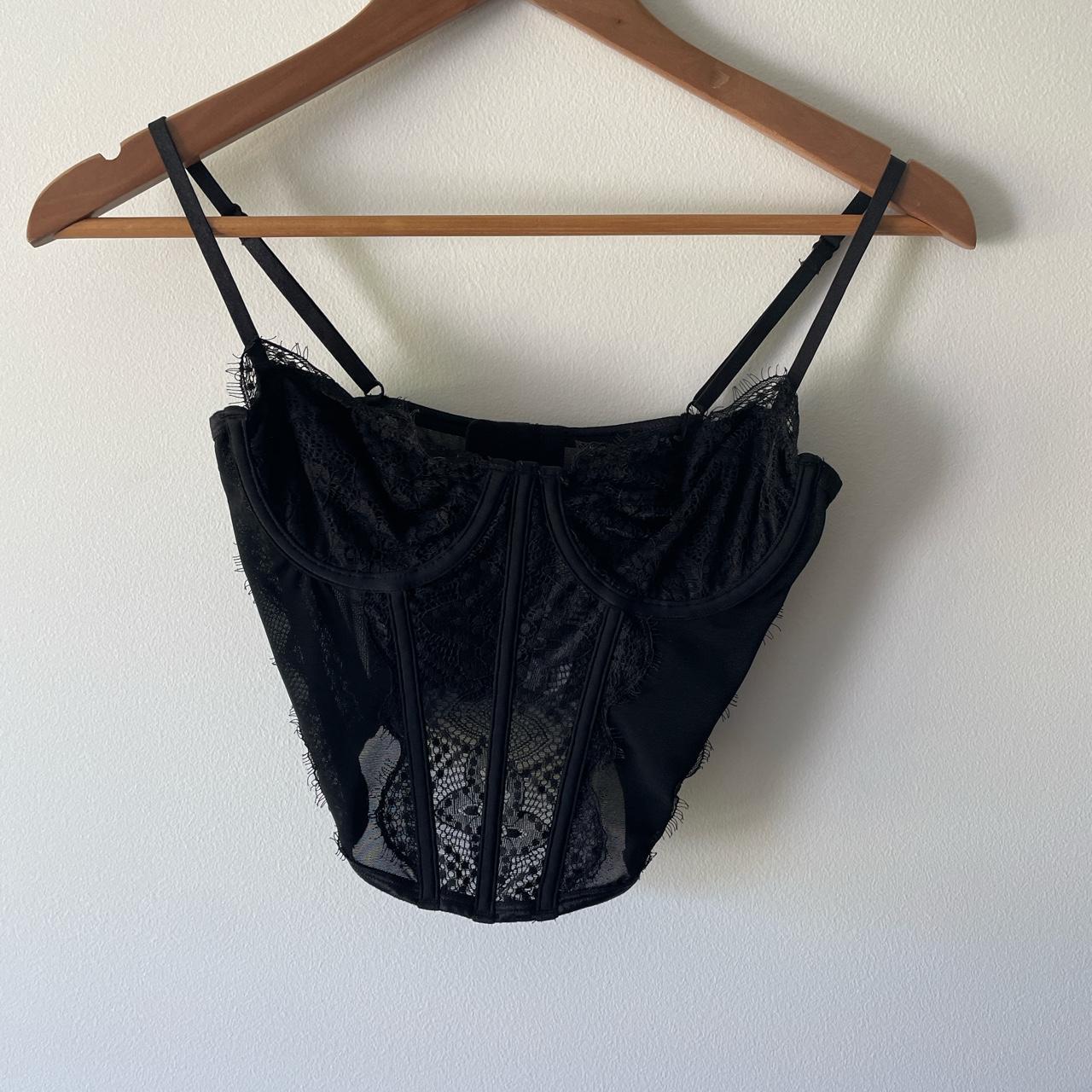 Black Glassons Corset Top Worn Once Great Depop