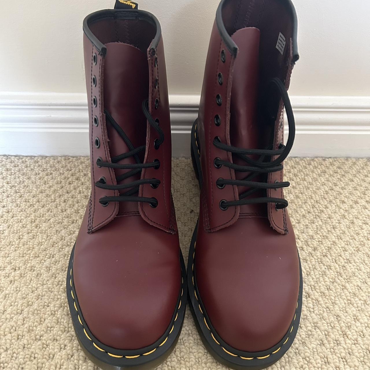 NEW cherry red doc marten boots 🍒 Men’s size UK 9... - Depop