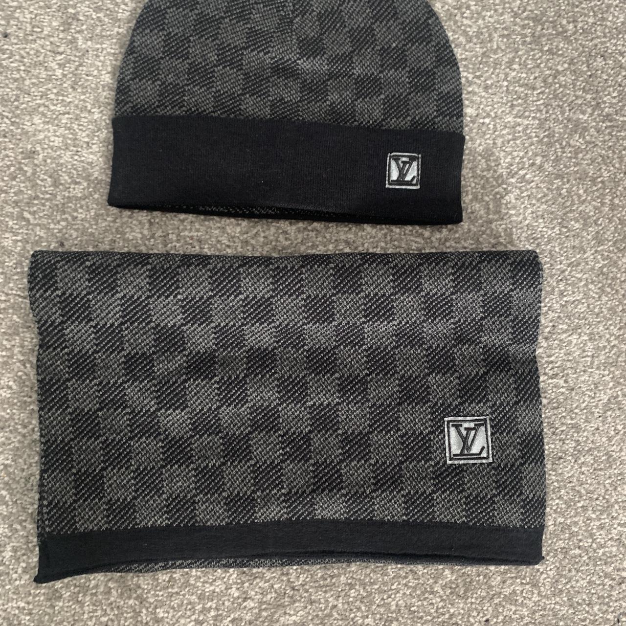 LOUIS VUITTON HAT AND SCARF SET PETIT DAMIER HAT NM... - Depop