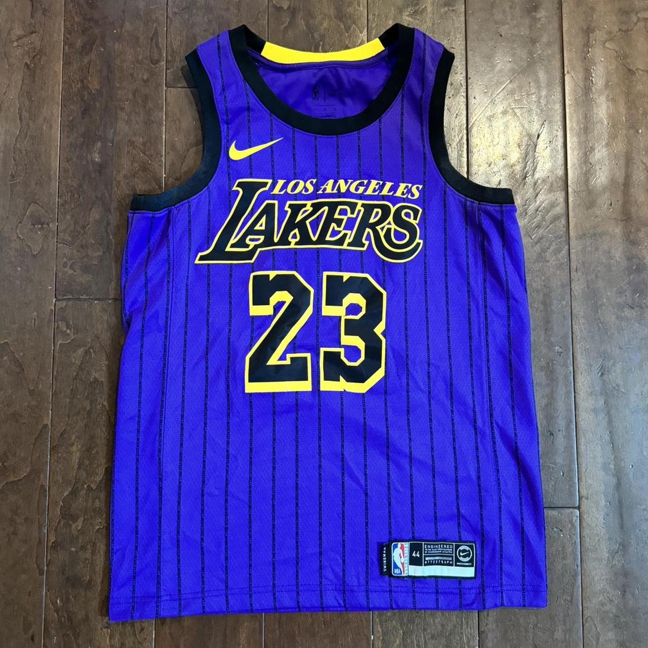 Purple pinstripe best sale lebron jersey