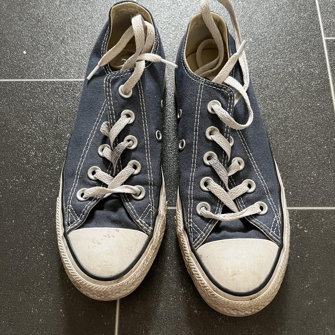 Blue Converse low tops Worn quite a lot but still... - Depop