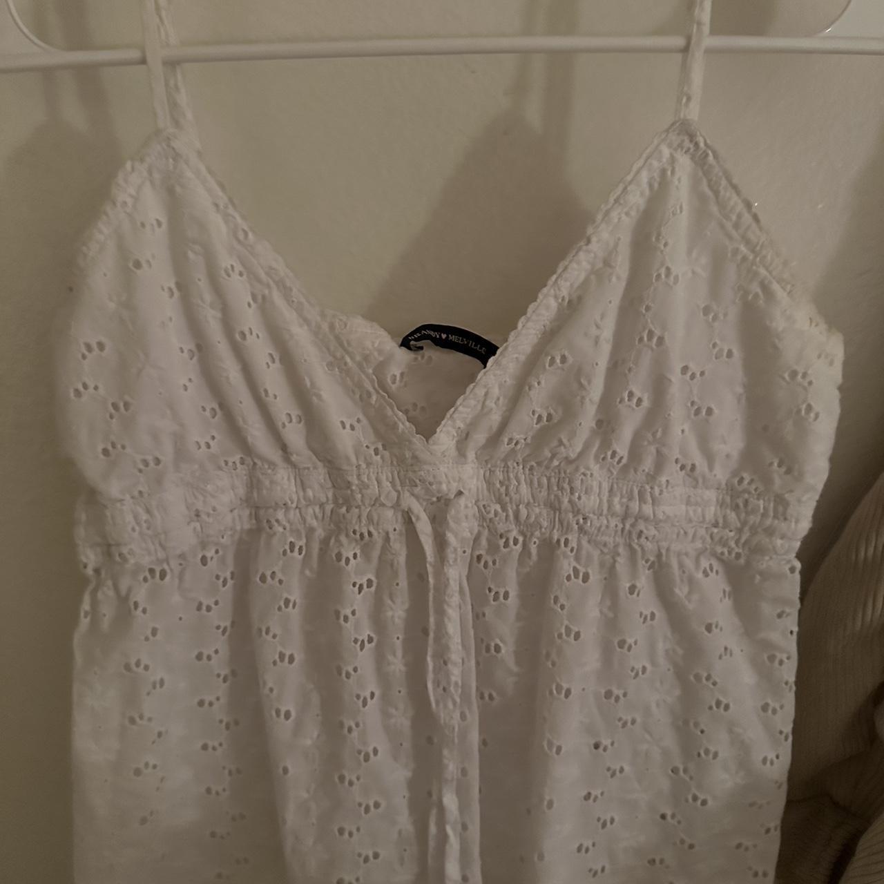 Brandy Melville Eyelet top. Size XSmall or... Depop