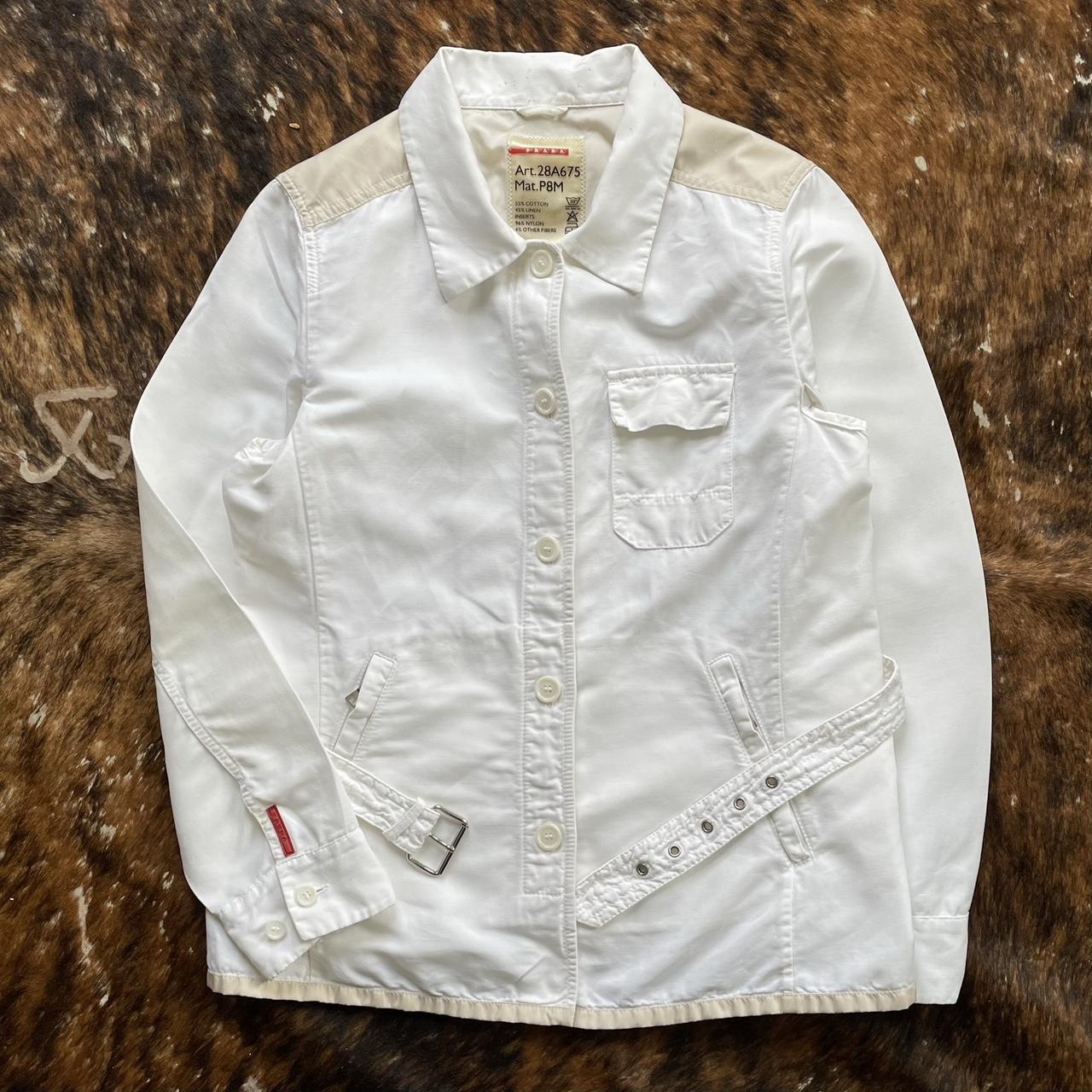 Prada Sport 2000’s Nylon/Canvas Jacket In White... Depop
