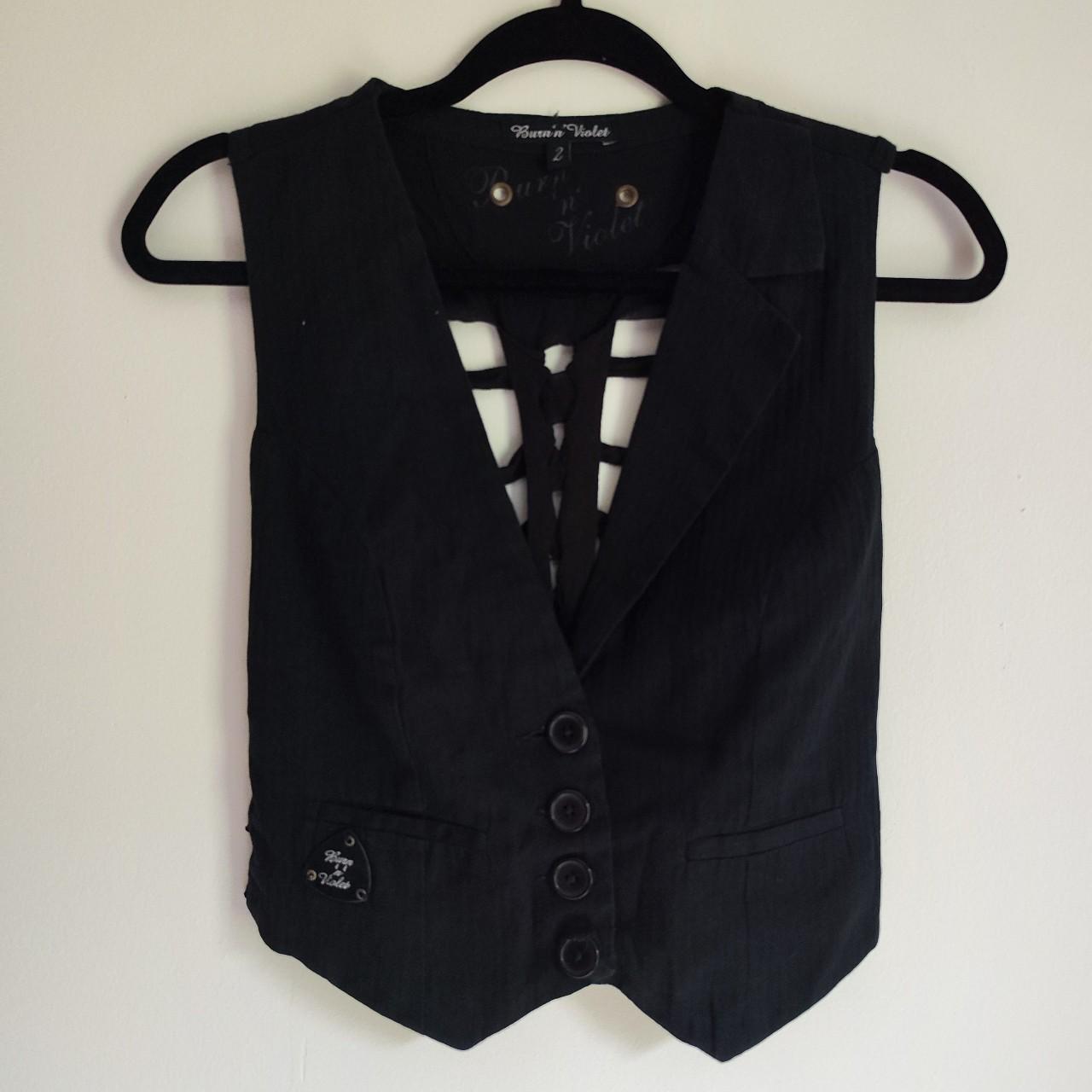 Women's Black Waistcoatsvests Depop