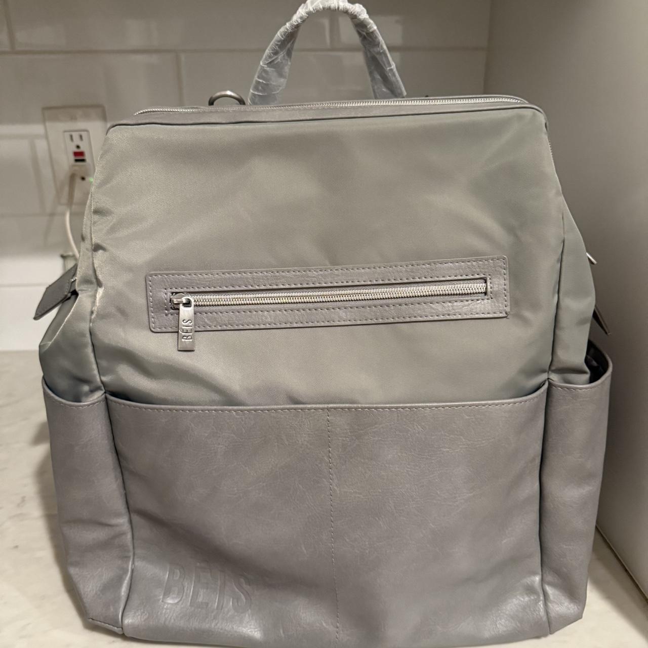BRAND NEW BEIS Grey Diaper Backpack. NEVER BEEN USED... - Depop