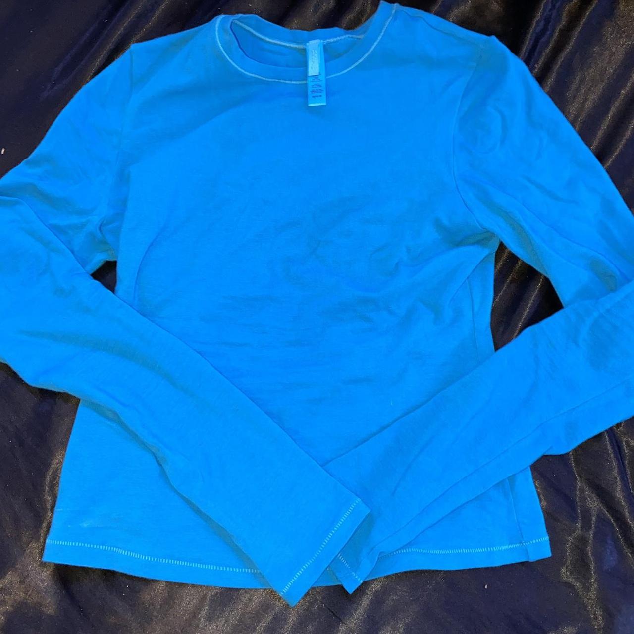 skims cotton jersey long sleeve t-shirt sold out... - Depop