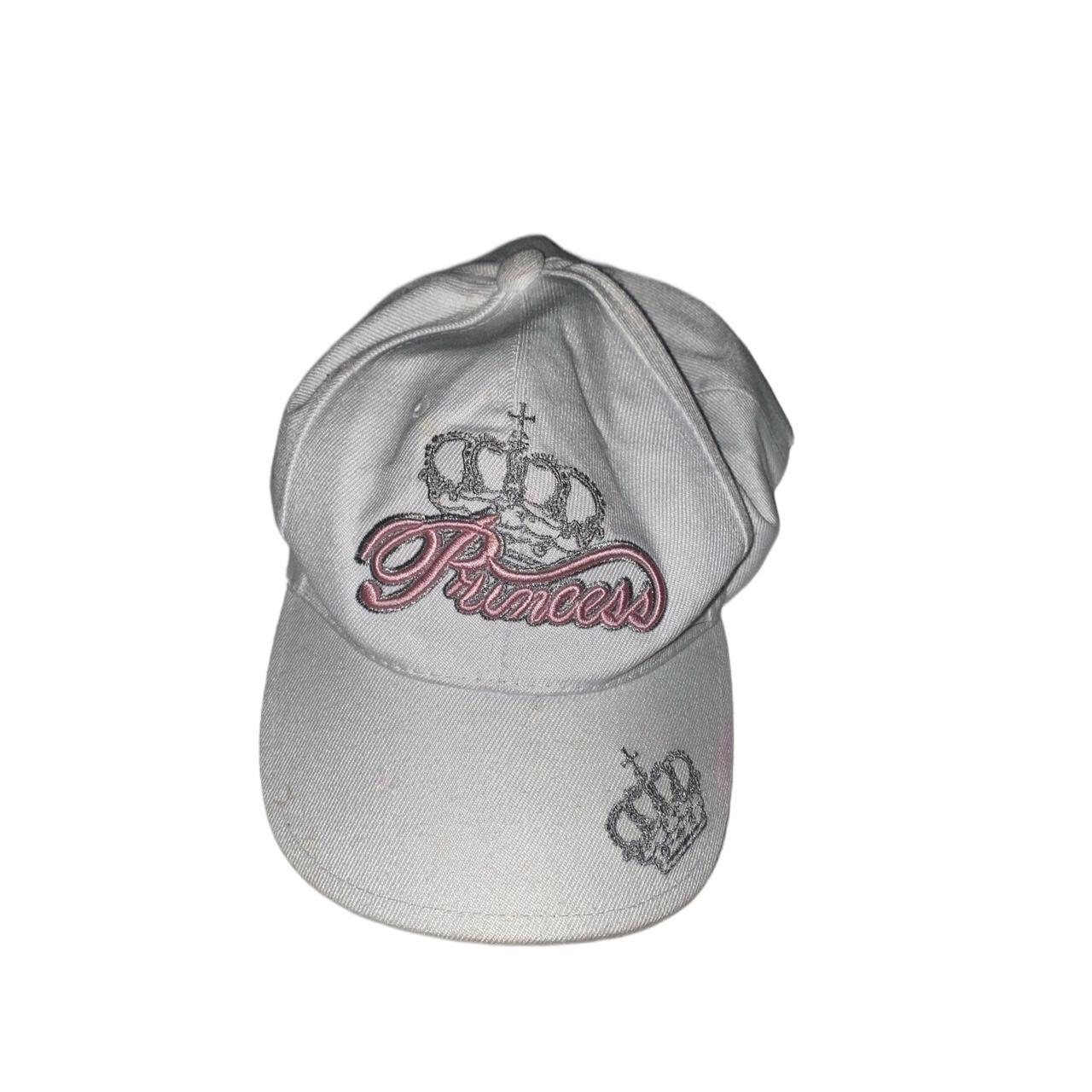 Women's Pink and White Hat Depop