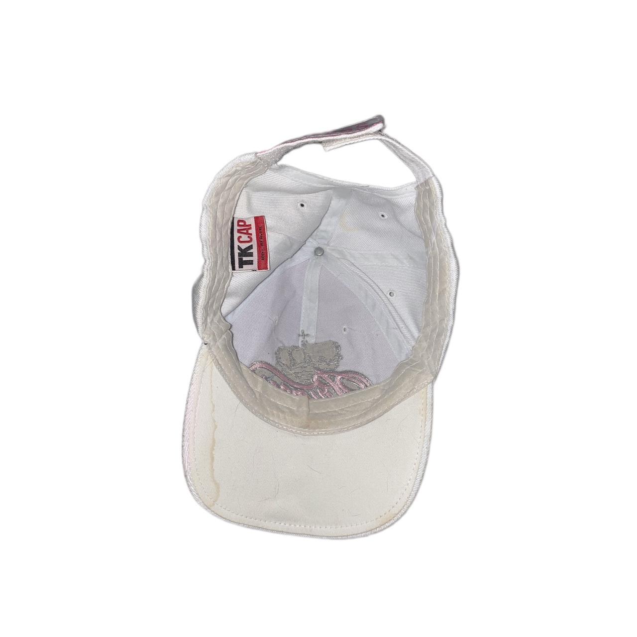 Women's Pink and White Hat Depop