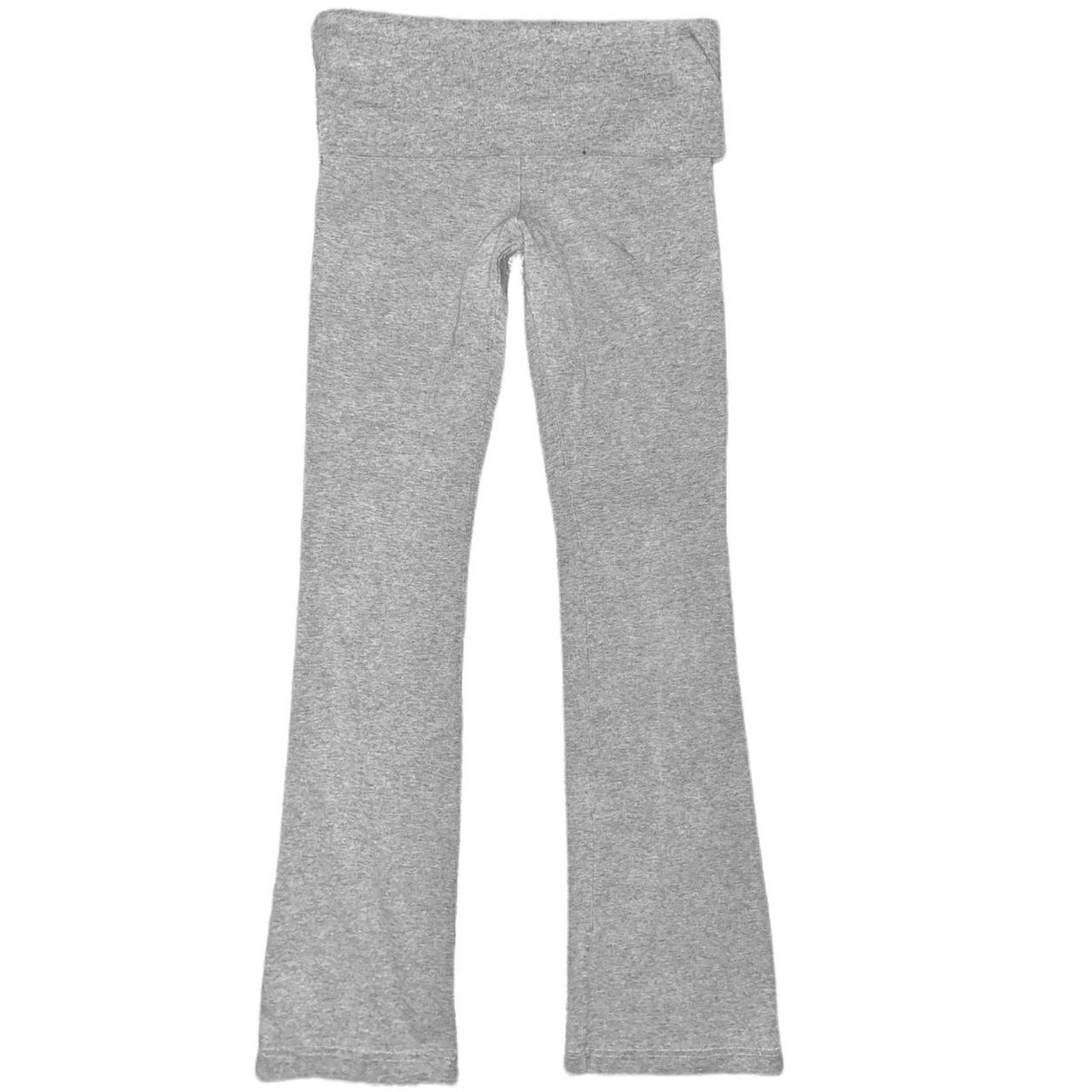 Grey Low Rise Foldover Yoga Pants Early... Depop