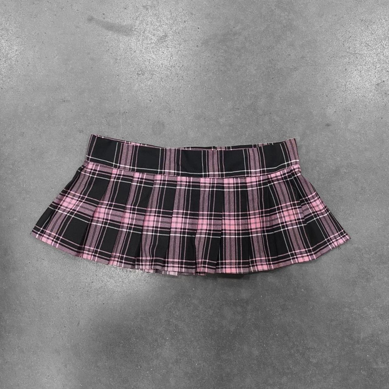 Body Zone Pink Plaid Micro Mini Skirt Early 2000’s,... - Depop