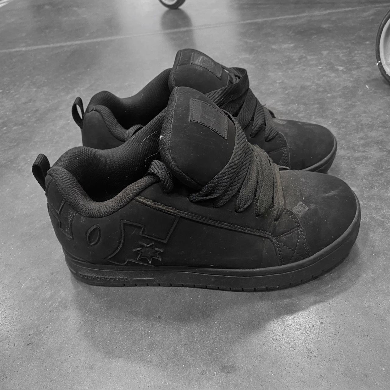 DC Skate Shoes Early 2000’s, all black suede. Fat... Depop