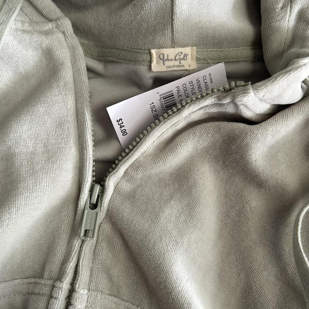 Brandy Melville sage green velour hoodie Brand new... Depop
