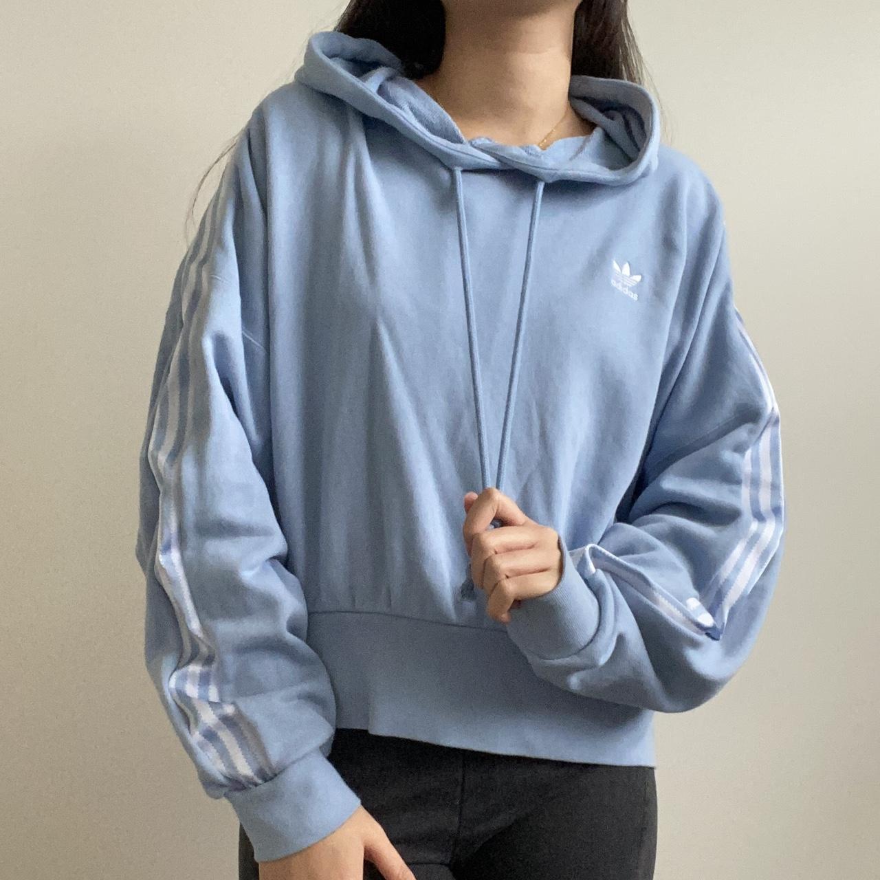 Fleece Adidas Originals Tape Overhead Hoodie Womens Men's Adidas